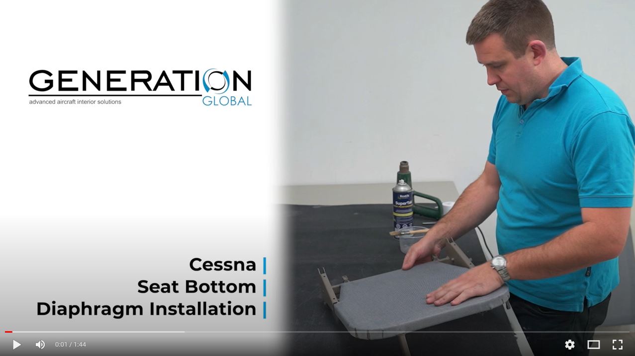 Cessna, Seat bottom, Diaphragm Installation